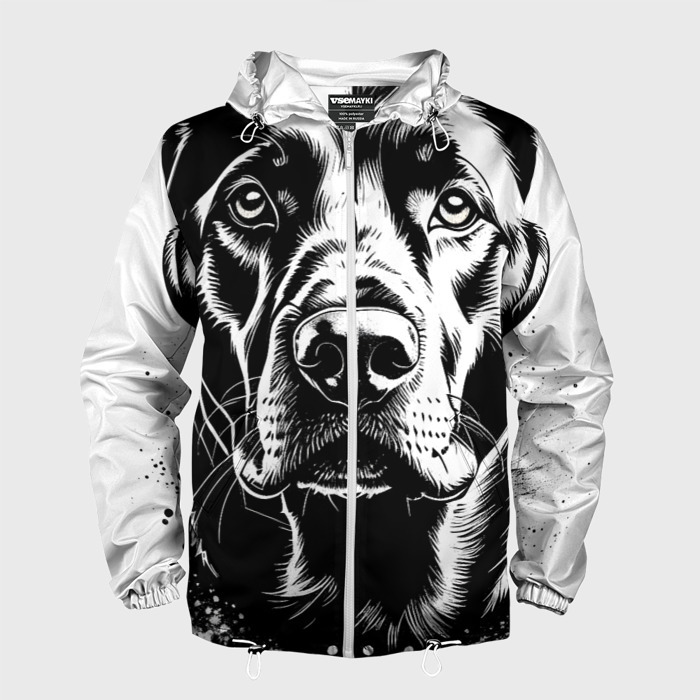 Мужская ветровка 3D Лабродор мой друг фото