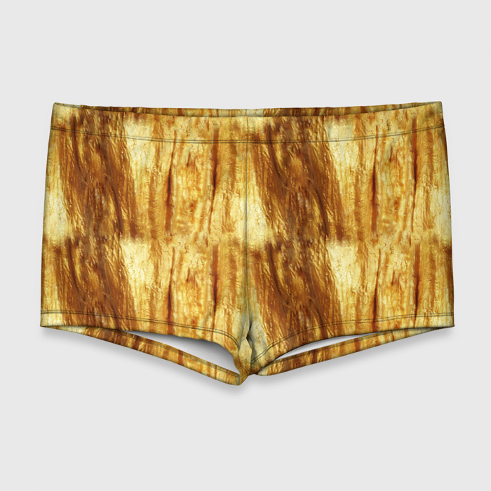 Мужские купальные плавки 3D Золотые переливы фото