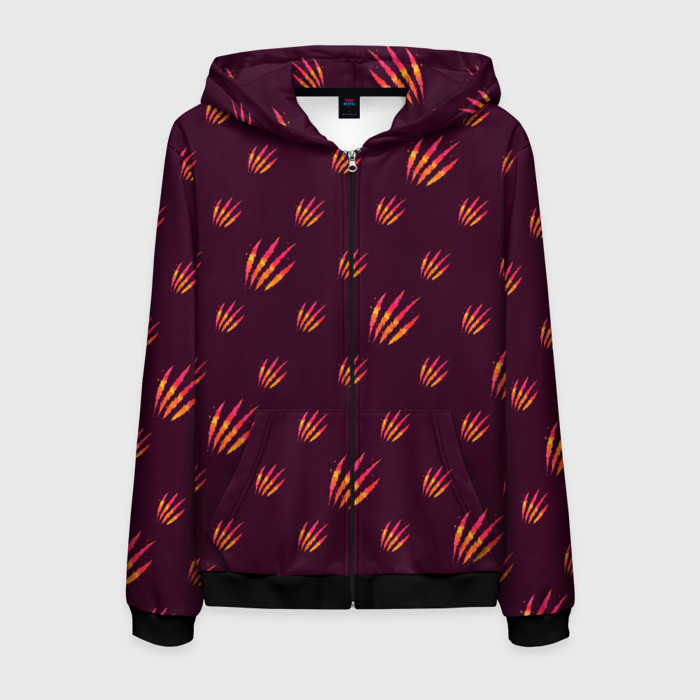 Мужская толстовка 3D на молнии Шрамы фото