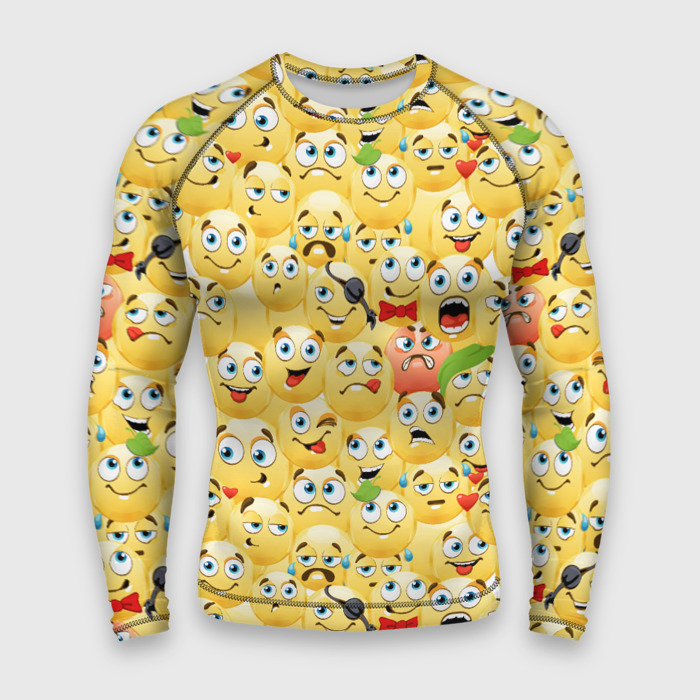 Мужской рашгард 3D Смайлики   эмоции фото