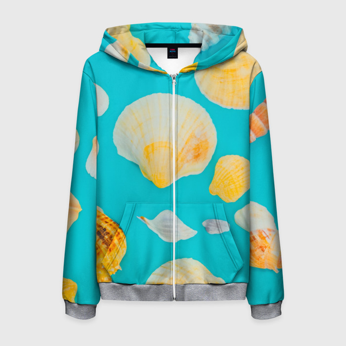 Мужская толстовка 3D на молнии Лето, ракушки фото