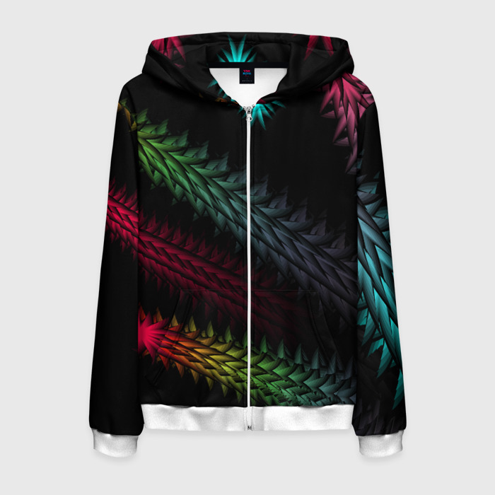 Мужская толстовка 3D на молнии Звездный салют фото