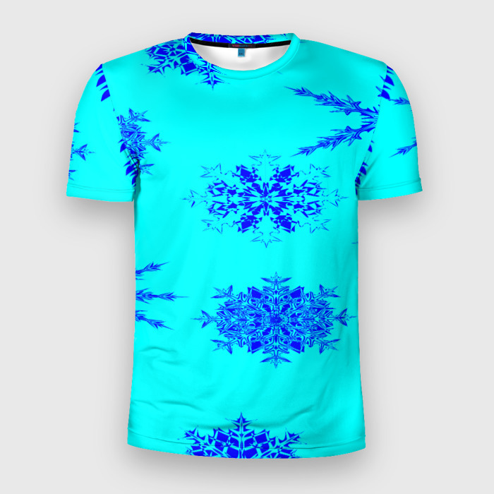 Мужская футболка 3D Slim Снежный мотив фото