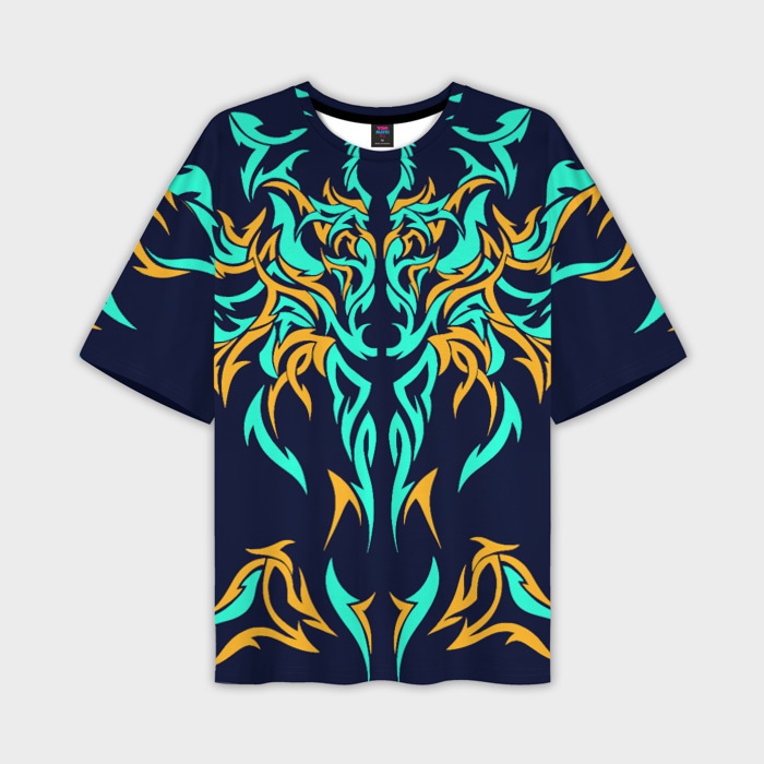 Мужская футболка oversize 3D колючий фото