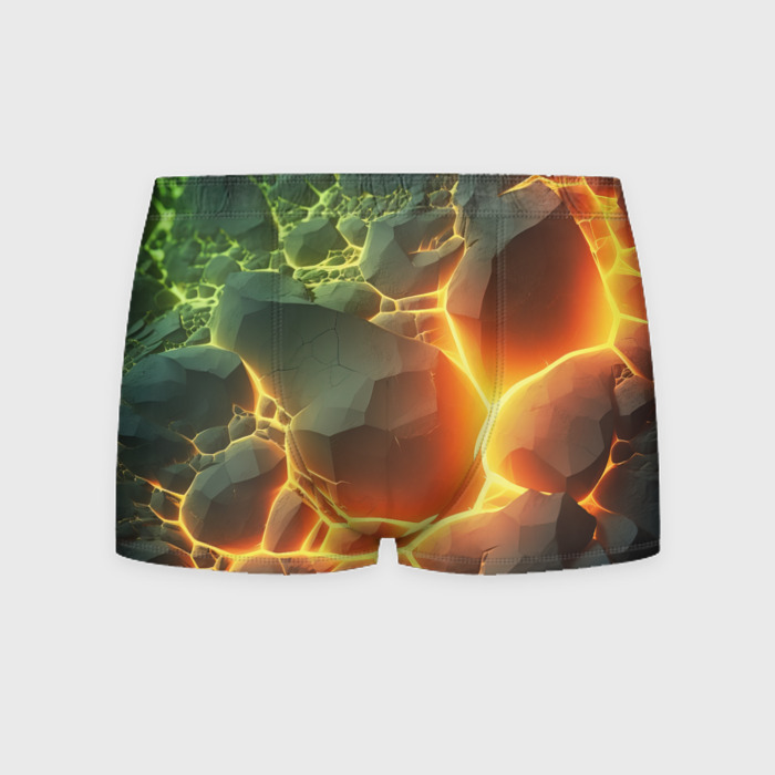 Мужские трусы 3D Валуны в лаве фото