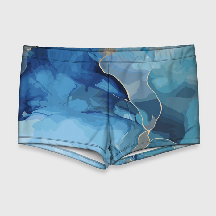 Мужские купальные плавки 3D Глубокая синева фото