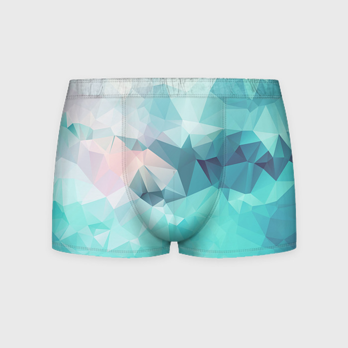 Мужские трусы 3D Небо из геометрических кристаллов фото