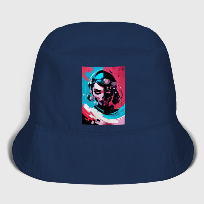 Мужская панама хлопок Взгляд ведьмы   нейросеть   поп арт фото