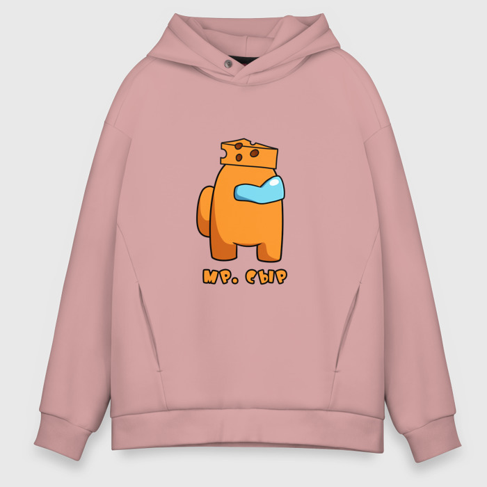 Мужское худи Oversize хлопок Мистер Сыр из Among Us Logic фото