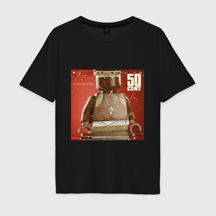 Мужская футболка хлопок Oversize Лего 50 cent фото