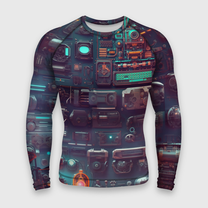 Мужской рашгард 3D технические панели фото