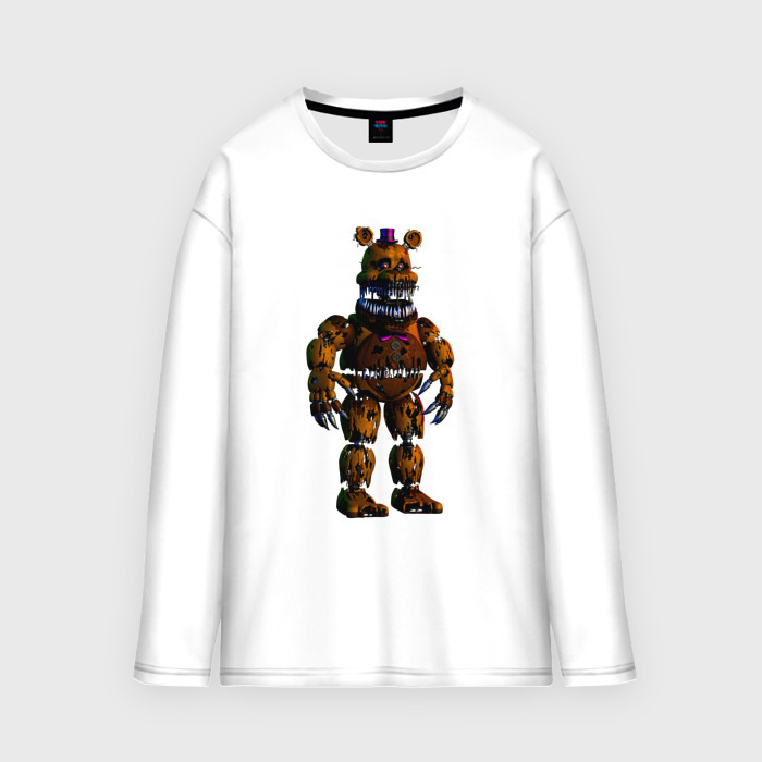 Мужской лонгслив oversize хлопок Сломанный золотой Фредди фото