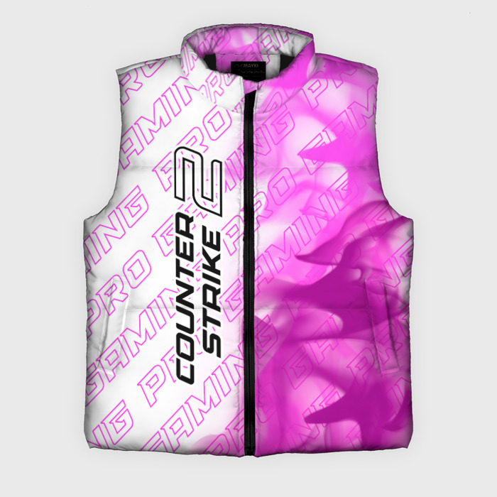Мужской жилет утепленный 3D Counter Strike 2 pro gaming: по вертикали фото