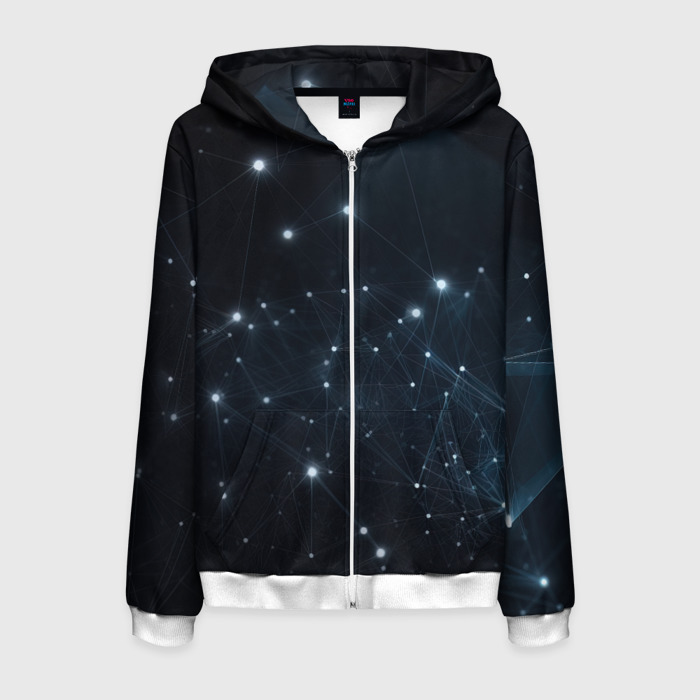 Мужская толстовка 3D на молнии Абстрактное   свечение фото