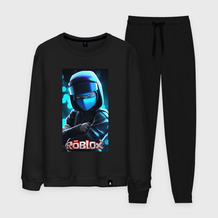 Мужской костюм хлопок Roblox blue фото