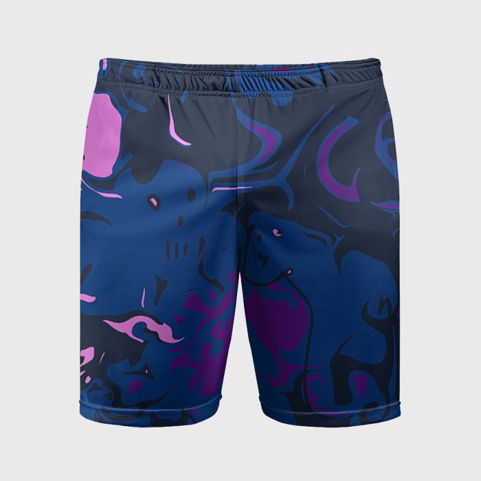 Мужские шорты спортивные Абстрактное искусство череп фото