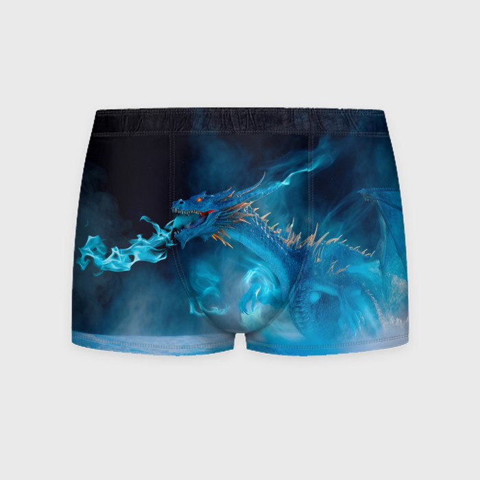 Мужские трусы 3D Зимний ледяной дракон фото
