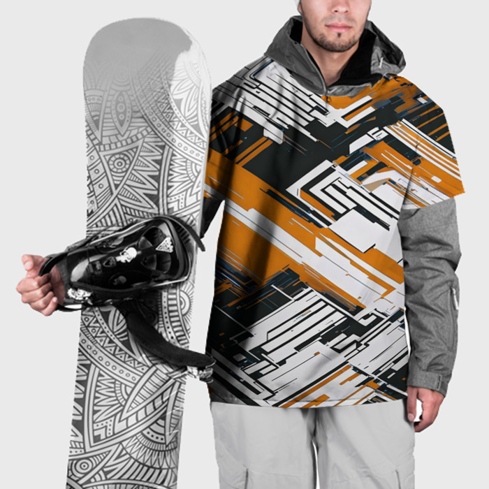 Накидка на куртку 3D Киберпанк линии Azimov theme фото