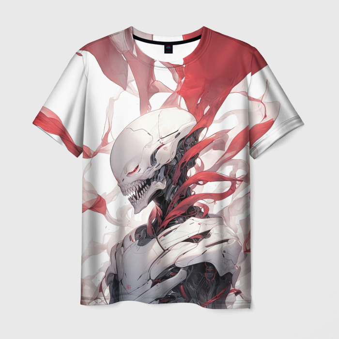 Мужская футболка 3D Зловещий андроид фото