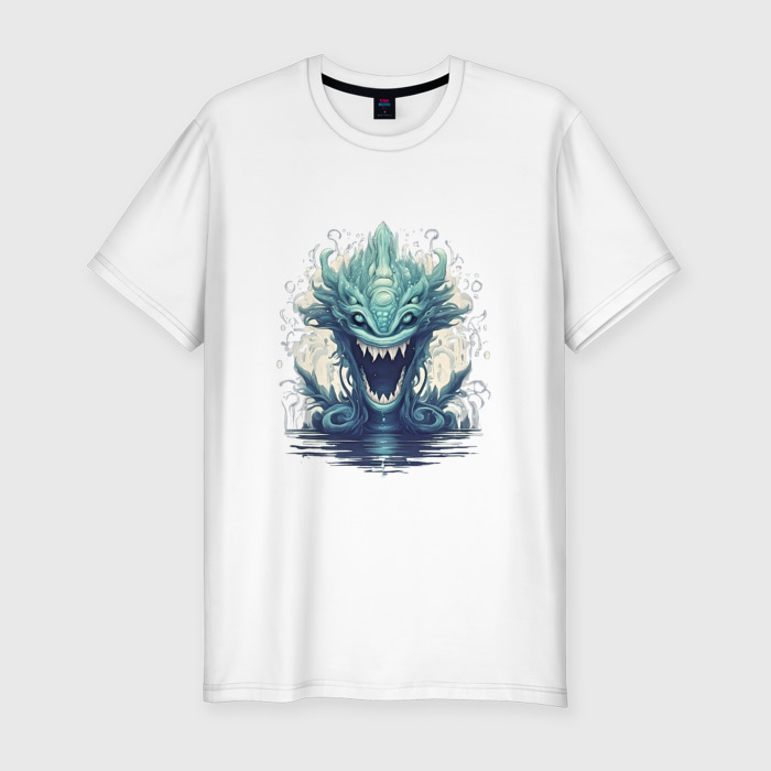 Мужская футболка хлопок Slim Водяной демон фото