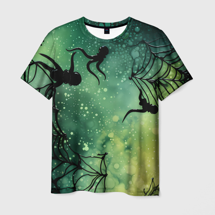 Мужская футболка 3D Мрачный паук фото