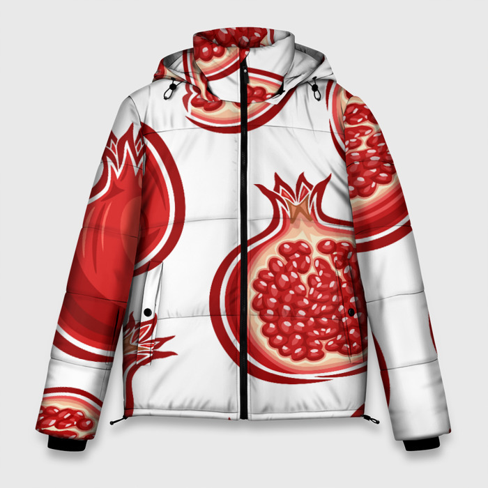 Мужская зимняя куртка 3D Сочный гранат фото