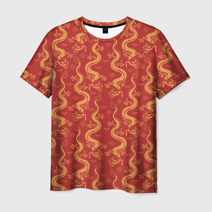 Мужская футболка 3D Символ года дракон фото