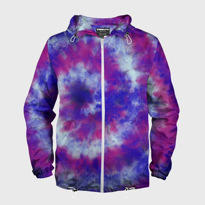 Мужская ветровка 3D Tie Dye дизайн фото