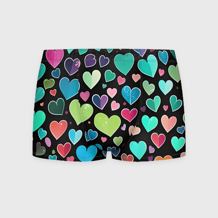 Мужские трусы 3D Сердечный принт   нейросеть фото