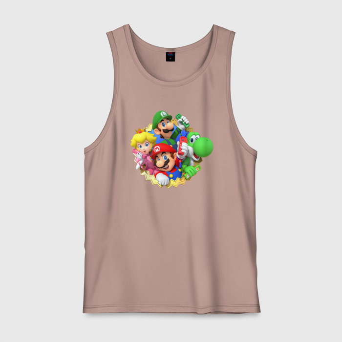 Мужская майка хлопок Команда Марио фото