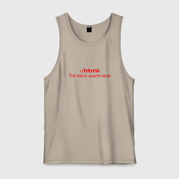 Мужская майка хлопок html   The end is always near фото