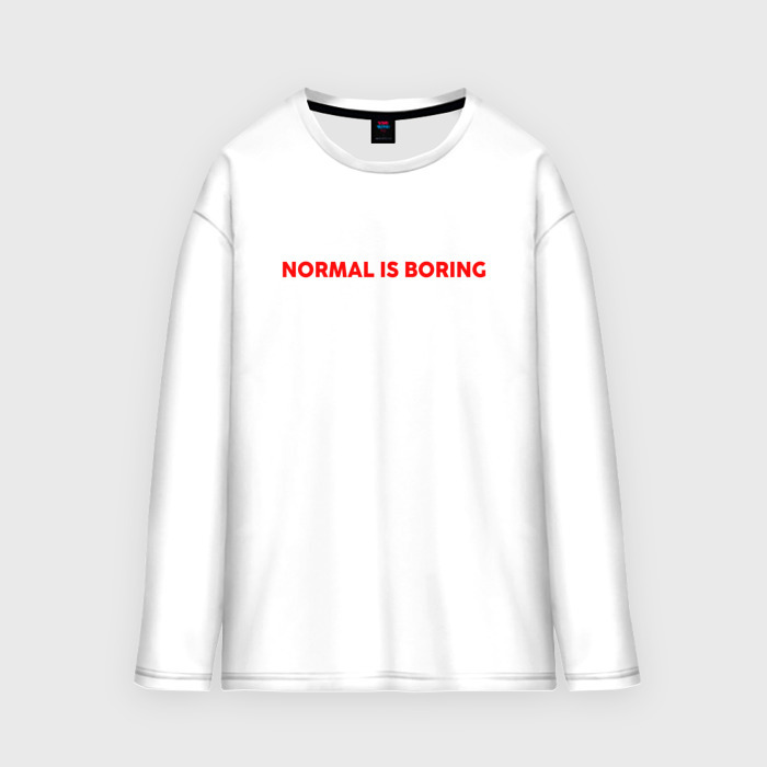 Мужской лонгслив oversize хлопок Normal is boring art фото