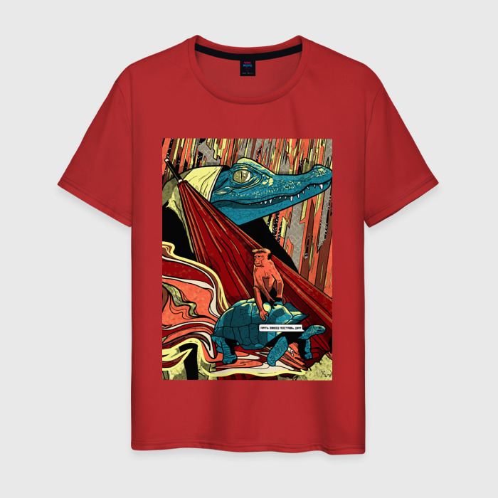 Мужская футболка хлопок Пять звезд поставь   черепаха такси фото