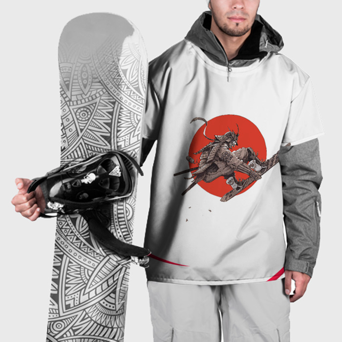 Накидка на куртку 3D Кибер самурай фото