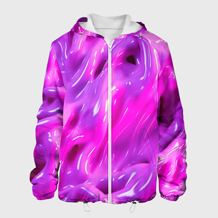 Мужская куртка 3D Розовая слизь фото