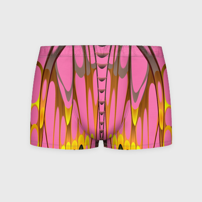 Мужские трусы 3D Розовый бабочкин мотив фото