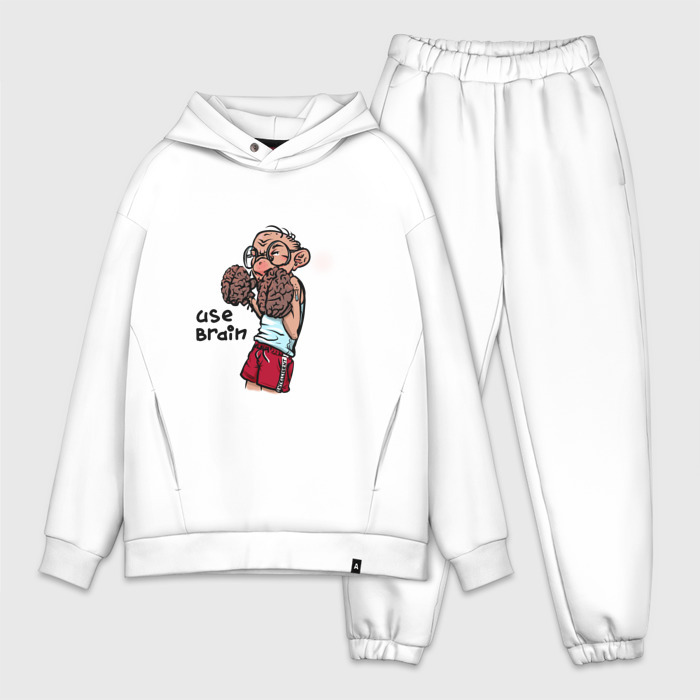 Мужской костюм oversize хлопок Используй мозги фото