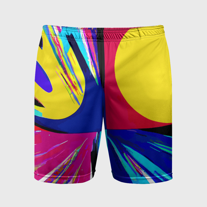 Мужские шорты спортивные Pop art composition   neural network фото
