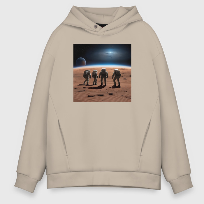 Мужское худи Oversize хлопок На марсе фото