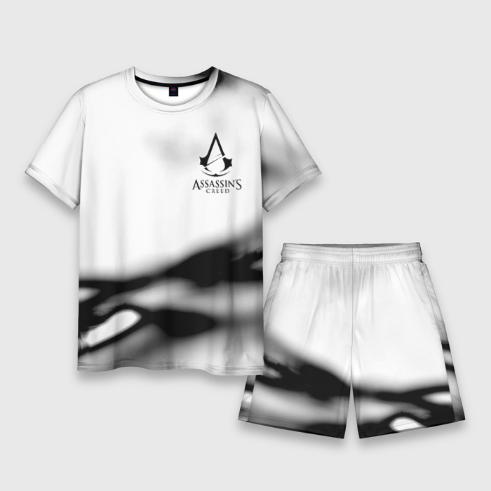 Мужской костюм с шортами 3D Assassins Creed logo texture фото