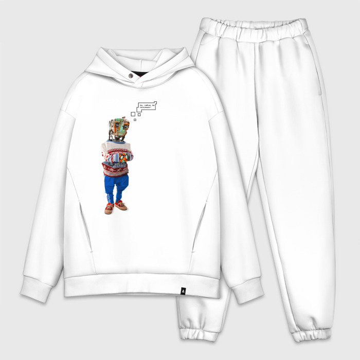 Мужской костюм oversize хлопок Сейчас бы пельмешек фото