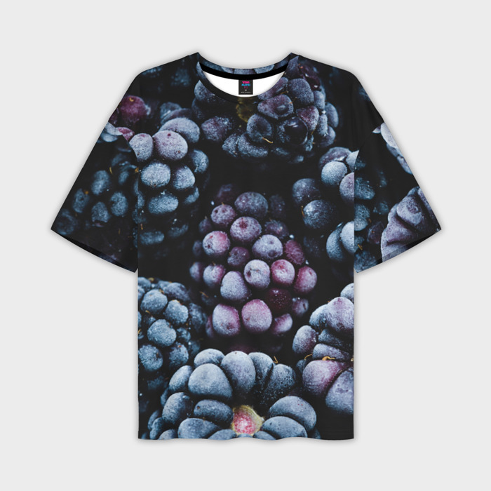 Мужская футболка oversize 3D Ежевика фото