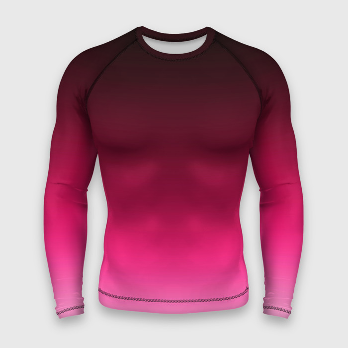 Мужской рашгард 3D Розово малиновый градиент фото