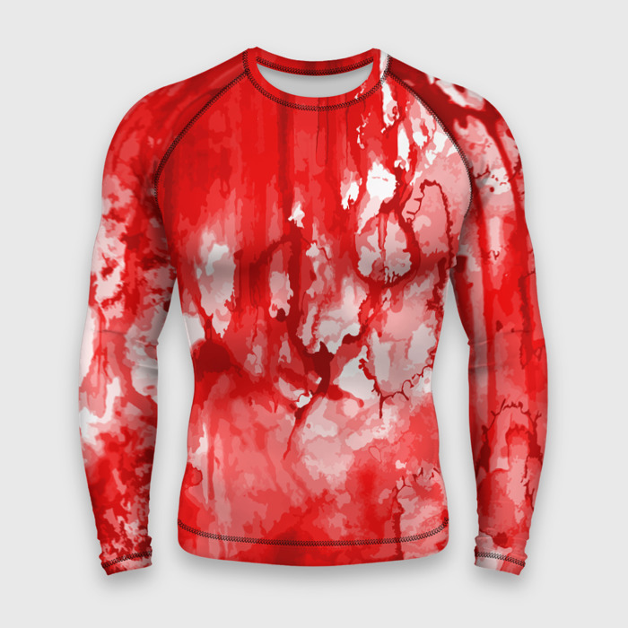 Мужской рашгард 3D Кровь на белом фото