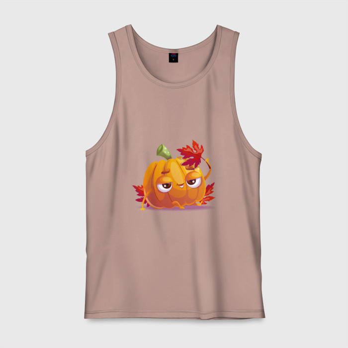 Мужская майка хлопок Тыква на фотосесии фото