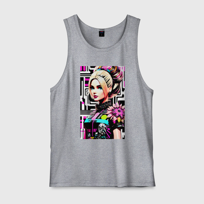 Мужская майка хлопок Barbie   pop art  stylization фото