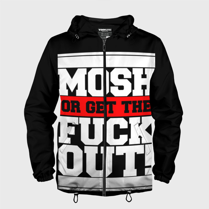 Мужская ветровка 3D Mosh or get out фото
