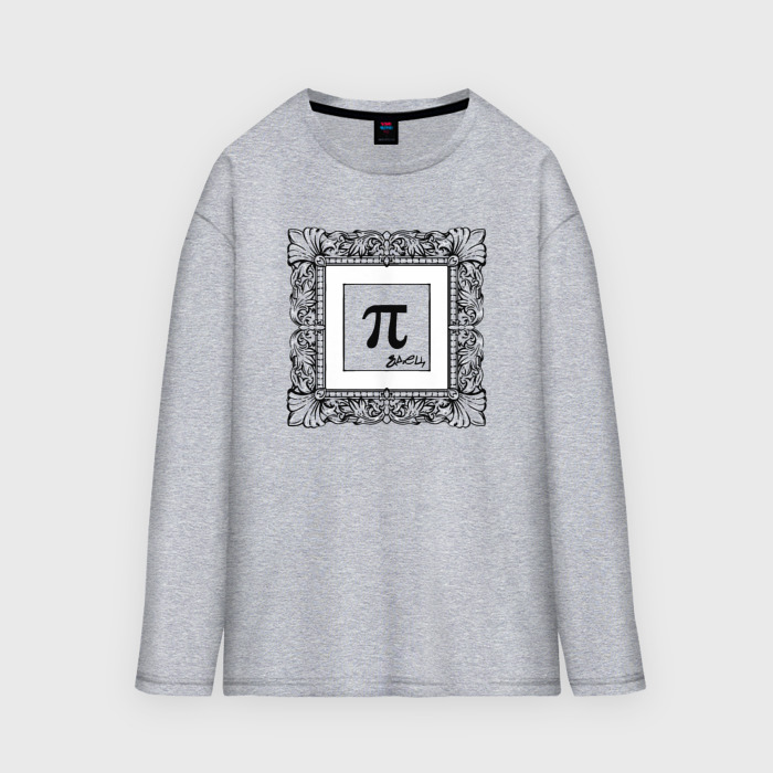 Мужской лонгслив oversize хлопок Мнение в глянцевой рамке фото