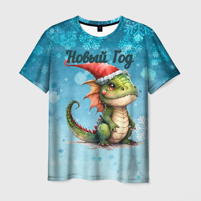 Мужская футболка 3D Драконий Новый год фото