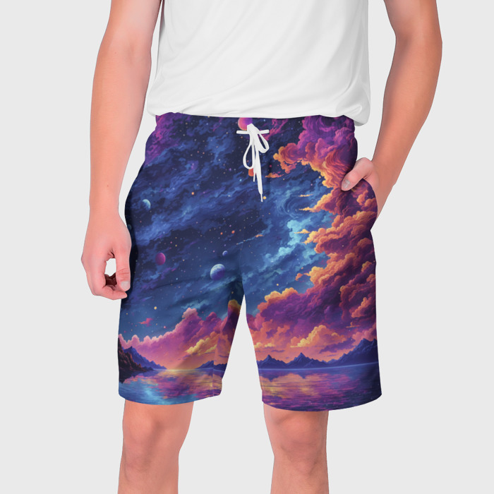 Мужские шорты 3D Ночной пейзаж фото